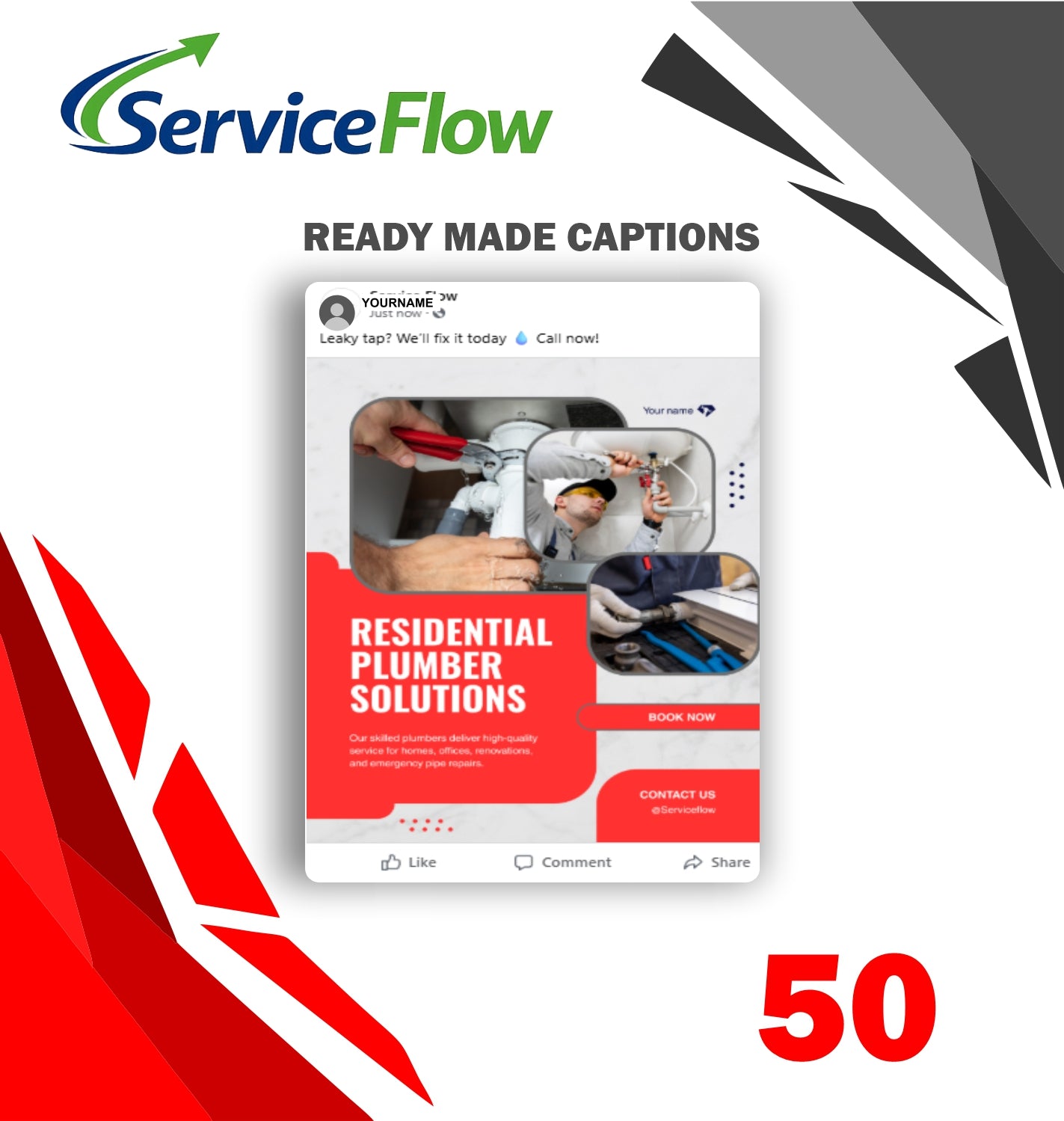 Meta captions for Plumbers