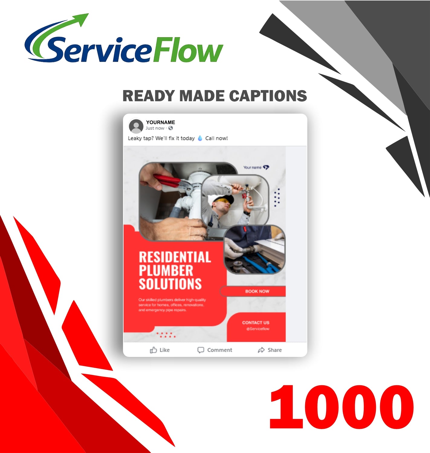 Meta captions for Plumbers